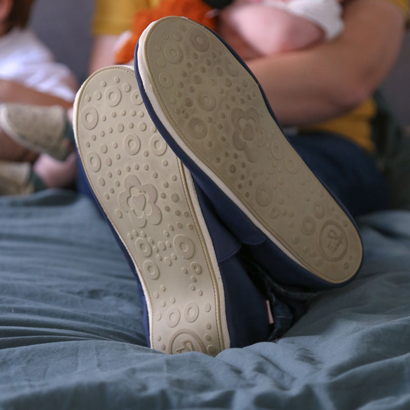 Chaussons-cuir-couple-uni-fourres-terracotta-semelle