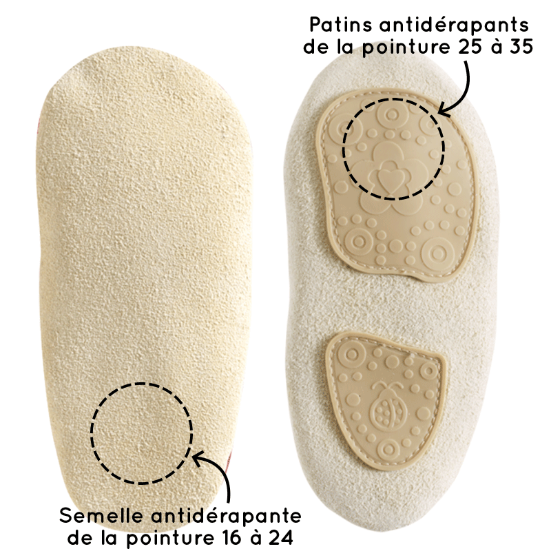 Chaussons-bebe-à-franges-marine-semelle