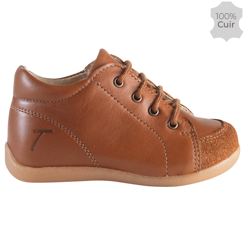 chaussures-premiers-pas-sporti-camel-profil