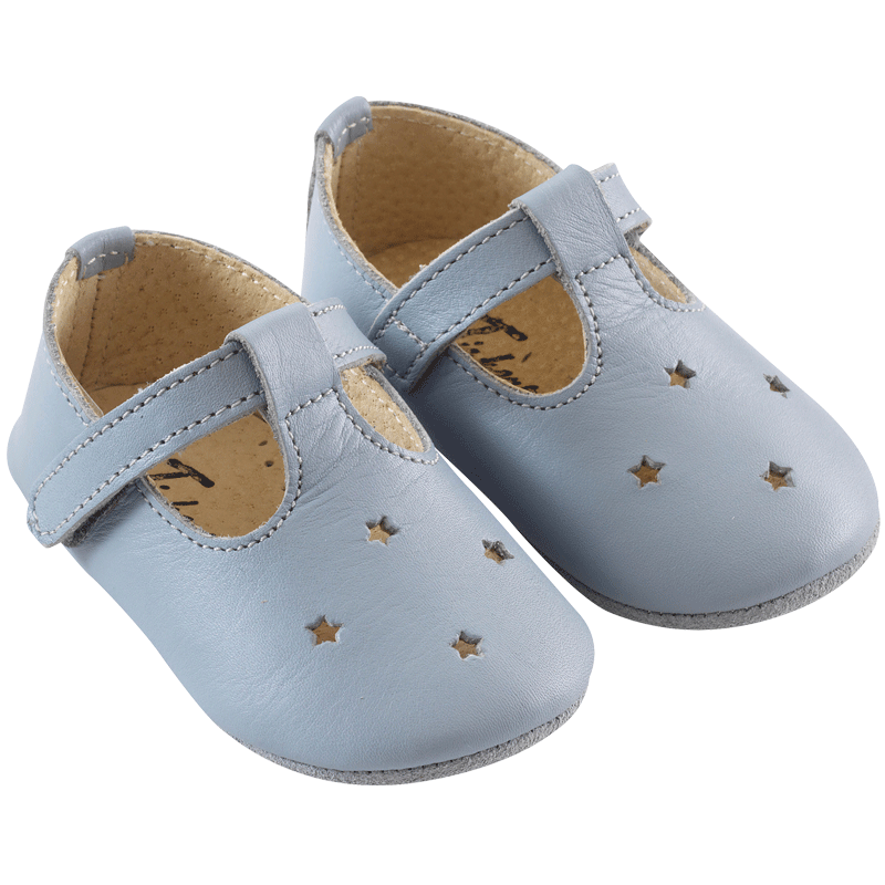 chaussures-bebe-cuir-souple-star-bleu-gris-profil