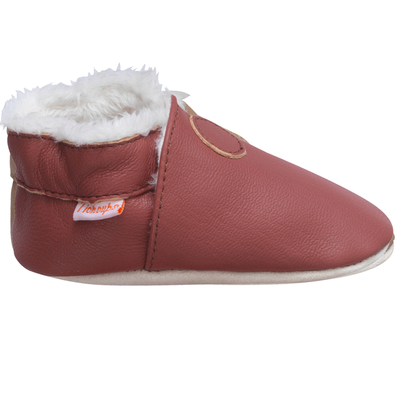 Chaussons-cuir-couple-uni-fourres-havane-redoute