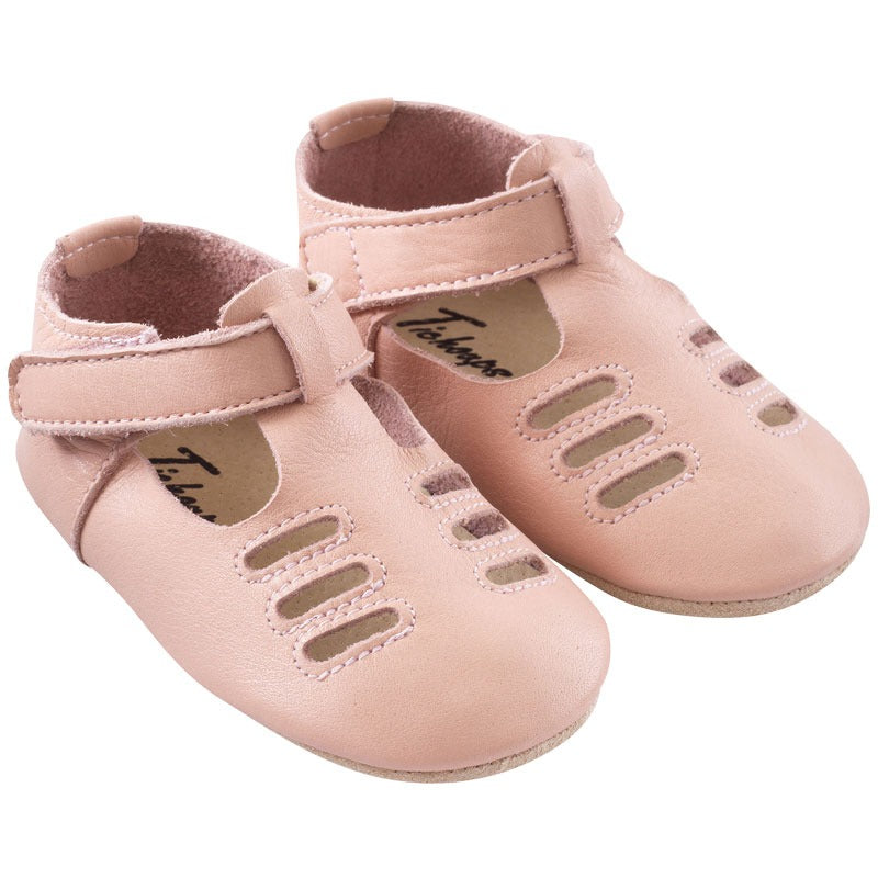 chaussures-bebe-cuir-souple-tibilly-rose-profil
